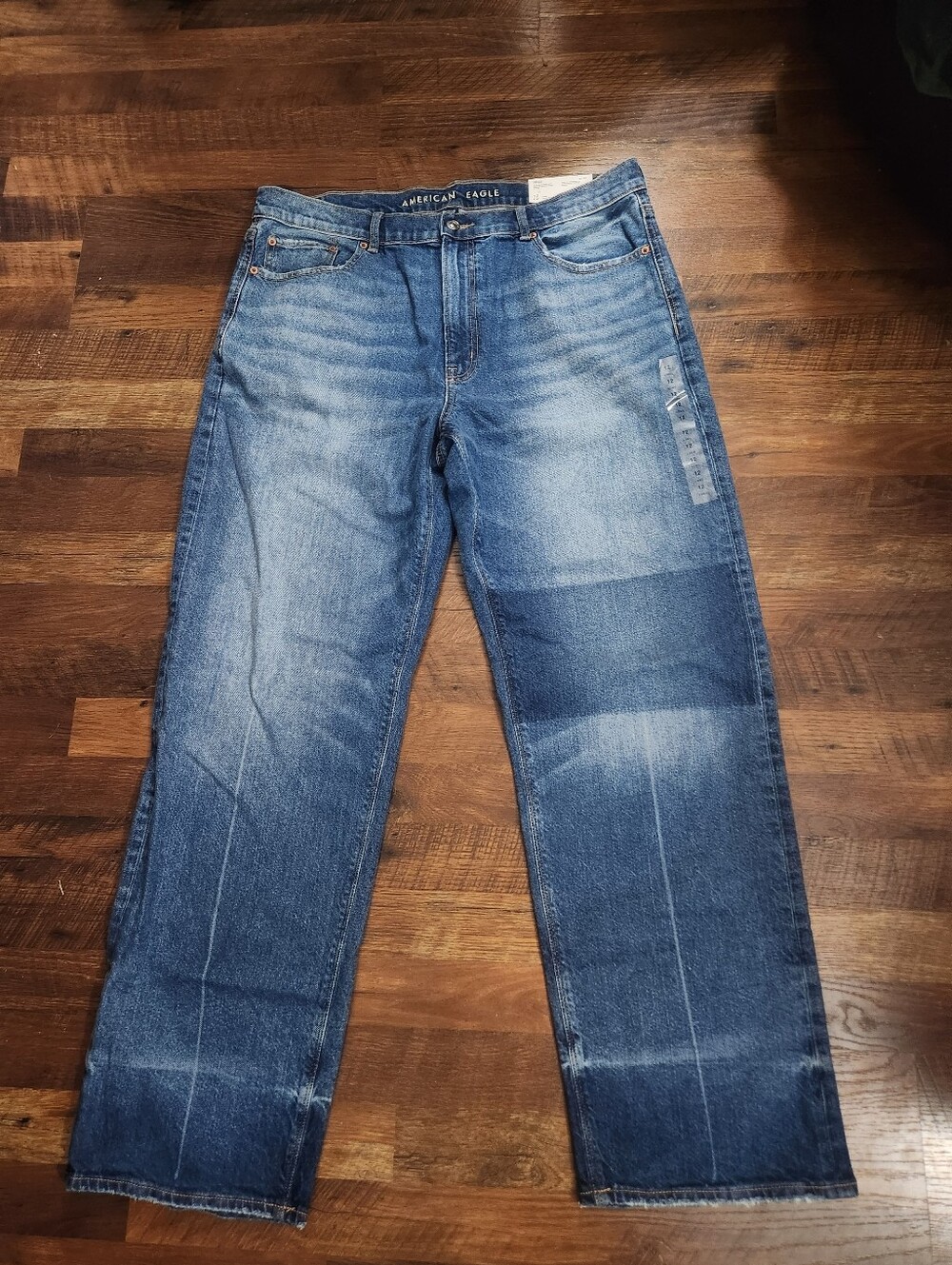 American Eagle Outfitters Women's Strigid Ex-Boyfriend Wide Leg Denim Jeans